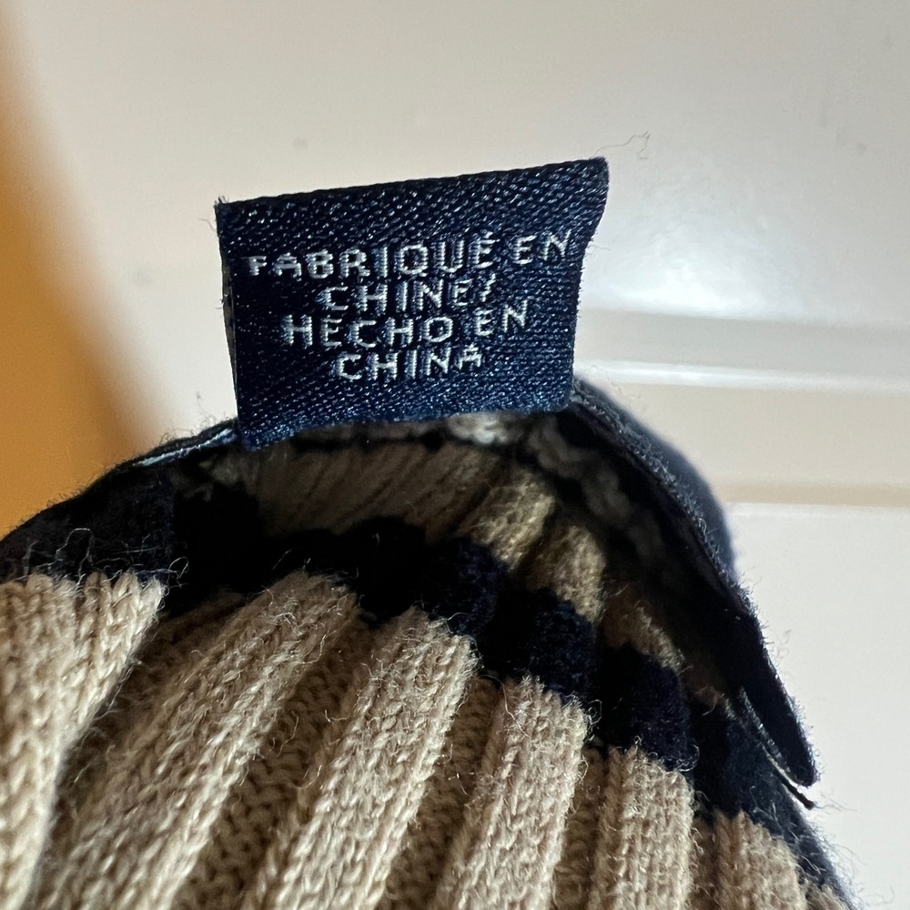 Tommy Hilfiger Sailor Sweater, Striped Square Neck Ribbed Knit, Women's Medium - Picture 4 of 13